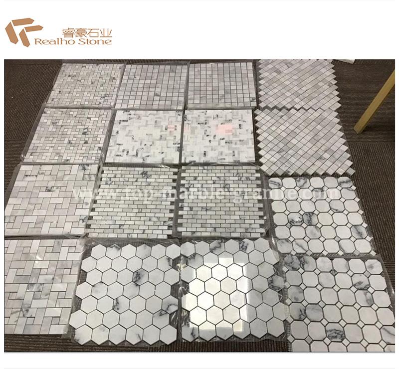 stone mosaic backsplash