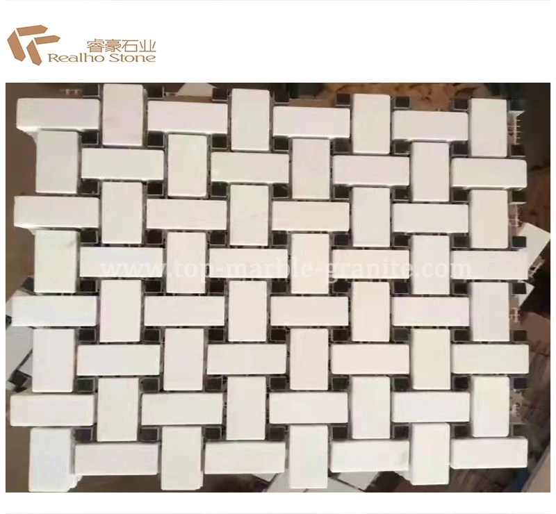 white mosaic wall tiles