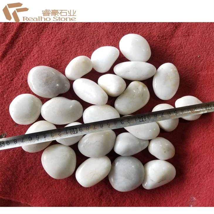 Factory Supply Garden Natural Tumbled Round Snow white cobbestone