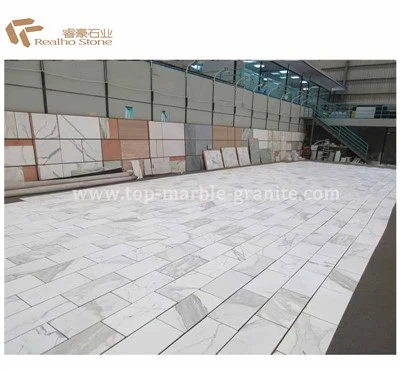 Fabricació de rajoles de marbre blanc Calacatta per al backsplash del bany