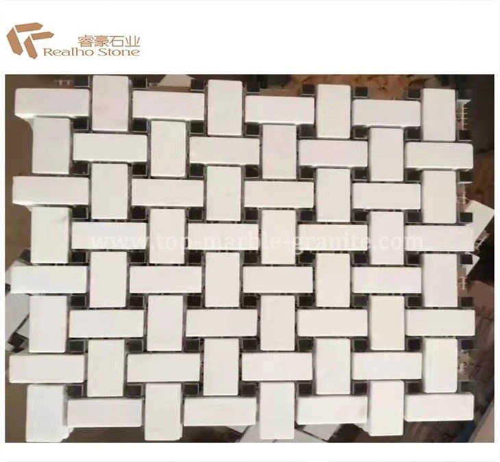 white mosaic wall tiles