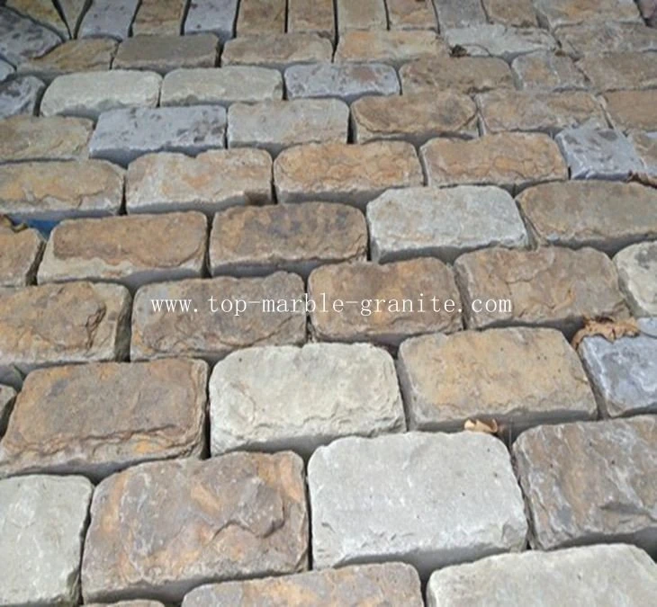 cobblestone paving