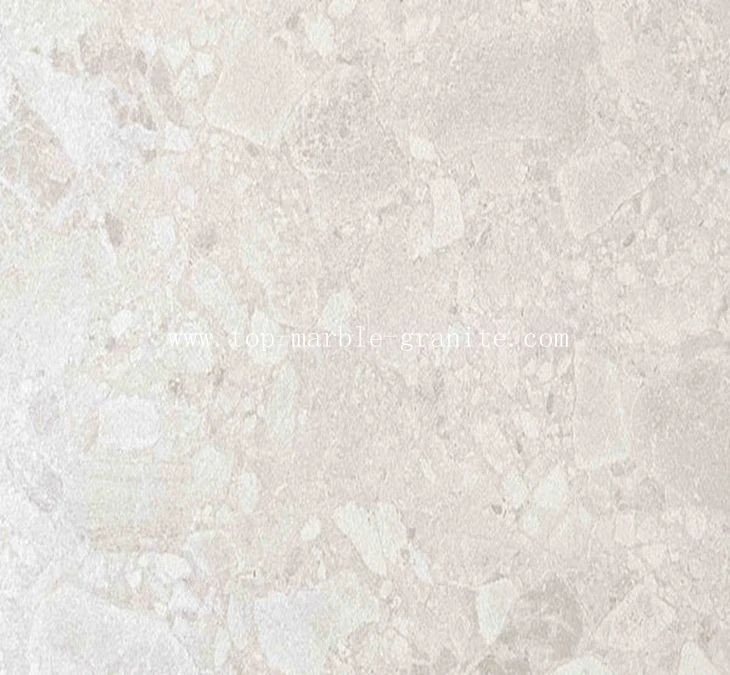 White Terrazzo Stone Floor