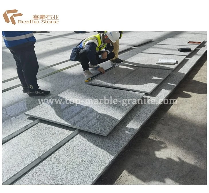 high quality gray exterior plaza floor granite
